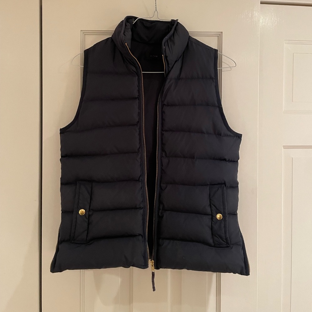 J. Crew down/feather quilted vest